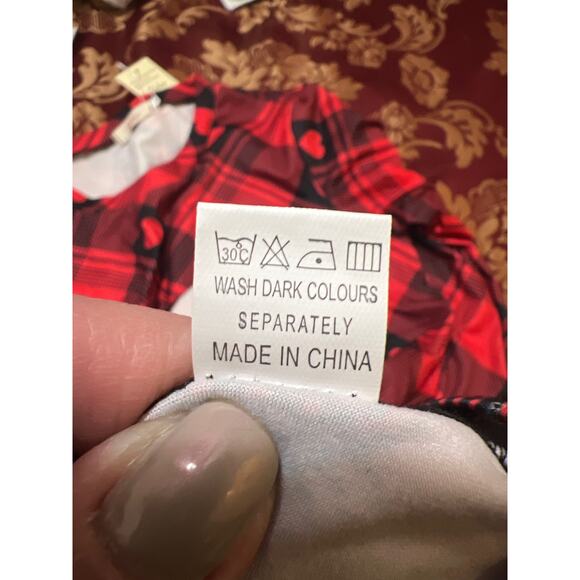 Roshop Heart and Plaid Crew Neck with Pockets Dress NWT Size M - Picture 11 of 11